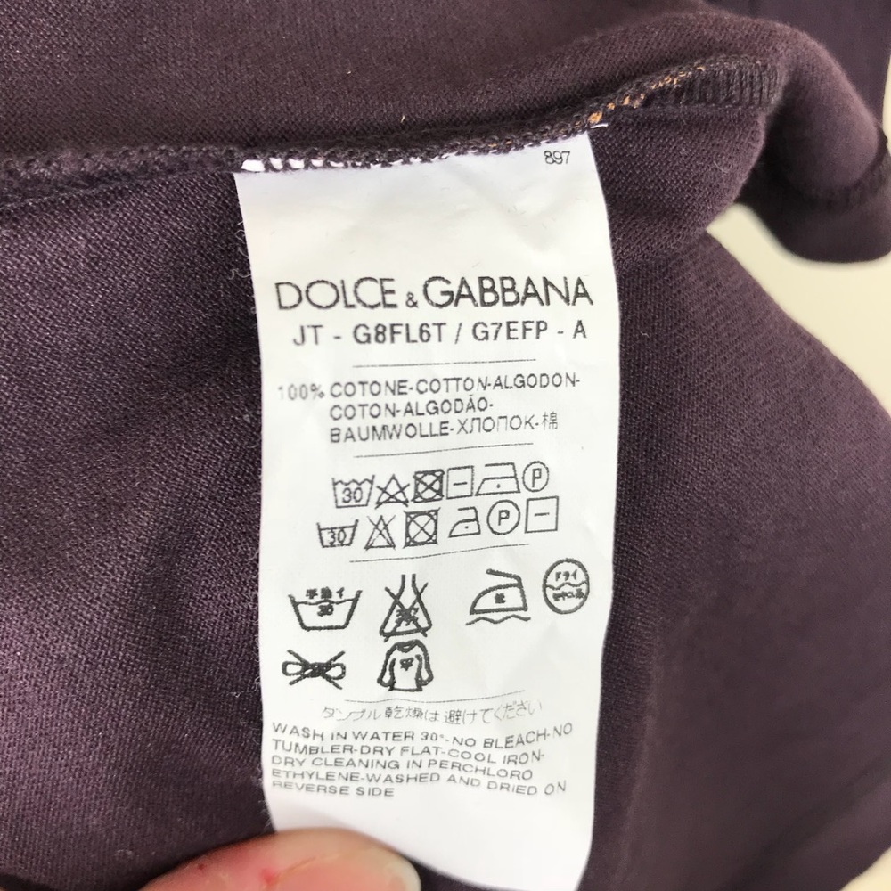 Dolce & Gabbana Purple Crown & Bee T-shirt RARE B3 - Picture 4 of 8